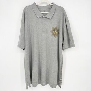 90s Y2K Vintage Disney Mens Trippy Mickey Mouse Gray Polo Shirt‎ Distressed XXL